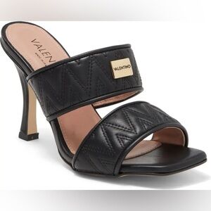 NEW Mario Valentino Black Jackie Slide Sandal Size 7